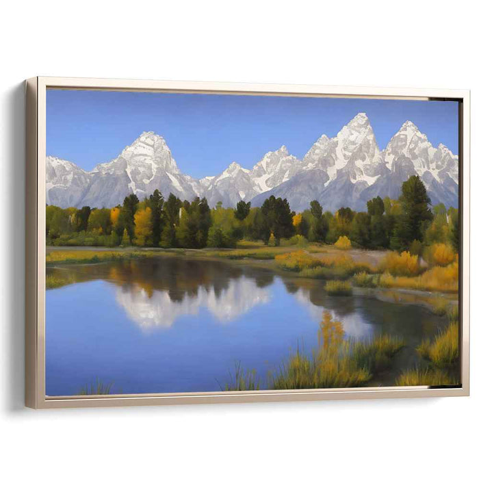 Zen Peak Vista: Serene Mountain Landscape Canvas Art Print