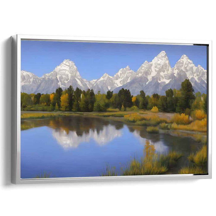 Zen Peak Vista: Serene Mountain Landscape Canvas Art Print