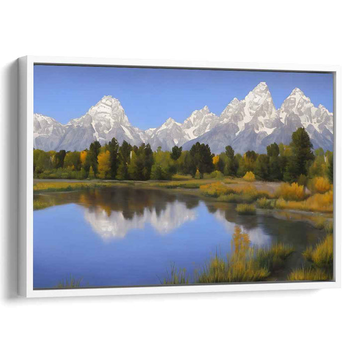 Zen Peak Vista: Serene Mountain Landscape Canvas Art Print
