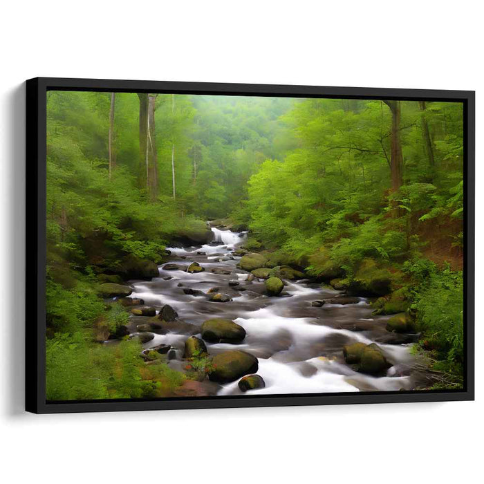 Nature's Transparent Illusion: Realistic Nature Landscape Canvas Art Print