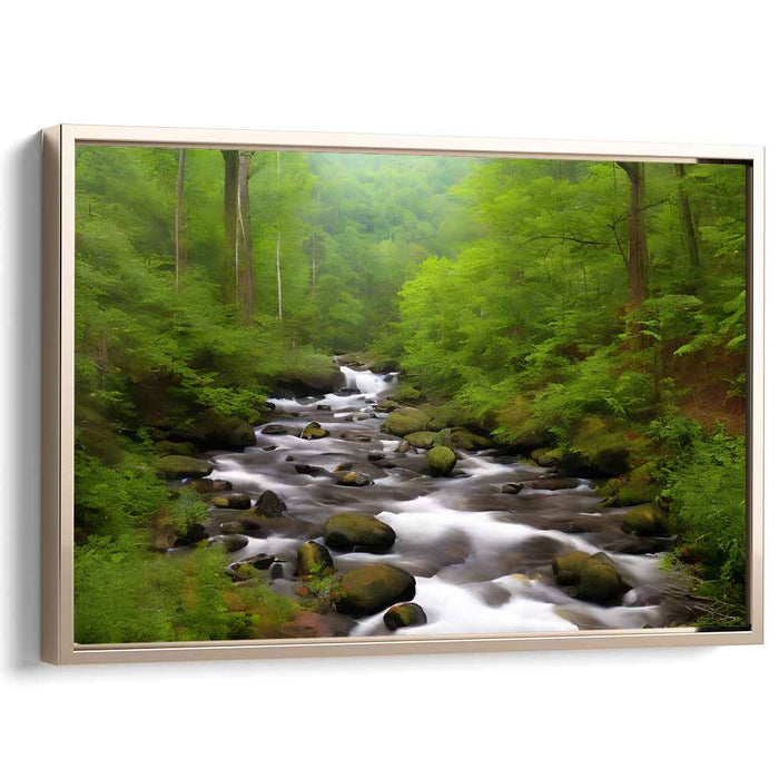 Nature's Transparent Illusion: Realistic Nature Landscape Canvas Art Print