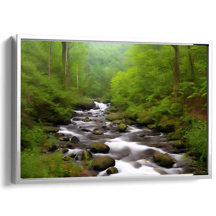 Nature's Transparent Illusion: Realistic Nature Landscape Canvas Art Print