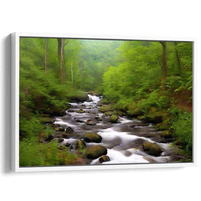 Nature's Transparent Illusion: Realistic Nature Landscape Canvas Art Print