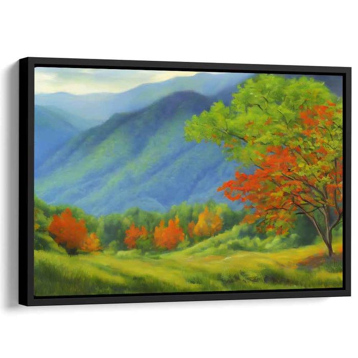 Enchanted Emerald Horizon: Lush Landscape Canvas Art