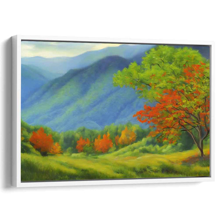 Enchanted Emerald Horizon: Lush Landscape Canvas Art