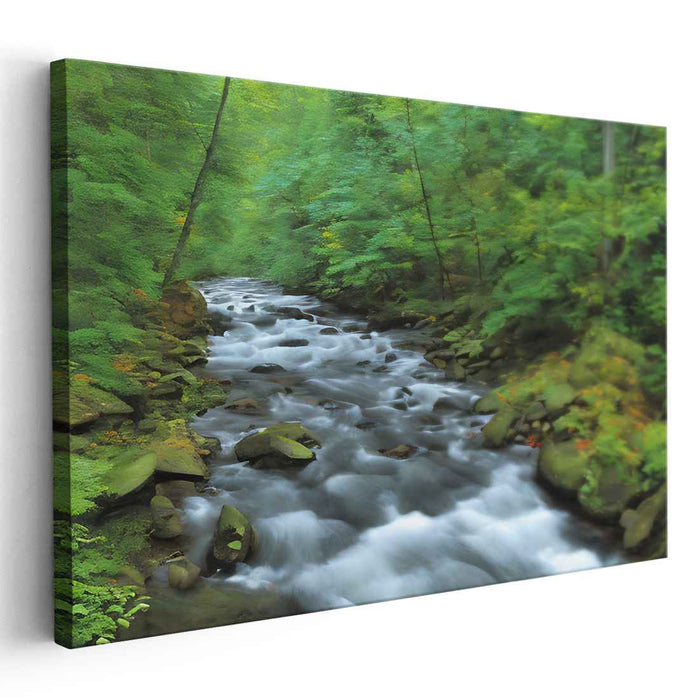 Zenith Meadows: Tranquil Nature Landscape Canvas Art Print