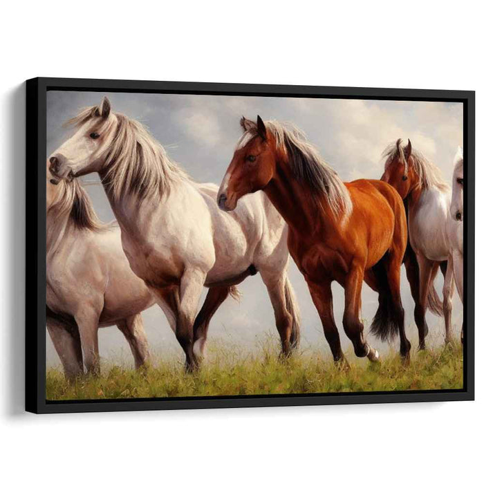 Equestrian Essence: Realistic Horse Canvas Art Print