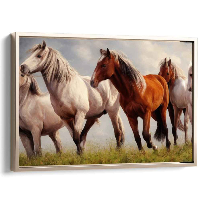 Equestrian Essence: Realistic Horse Canvas Art Print