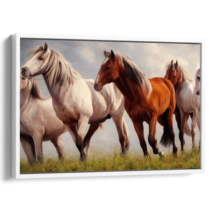 Equestrian Essence: Realistic Horse Canvas Art Print