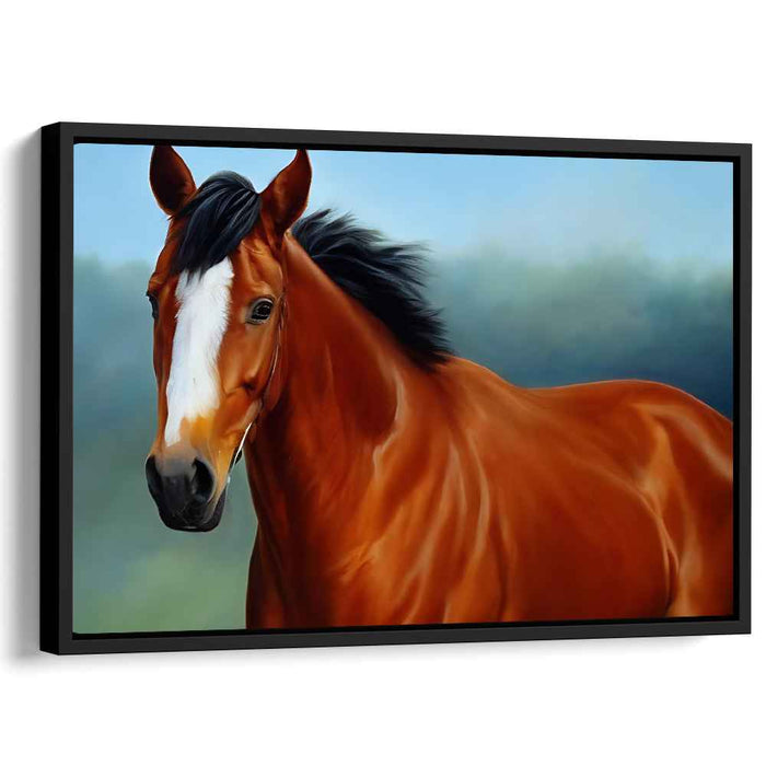 Majestic Equine Beauty: Realistic Chestnut Horse Portrait