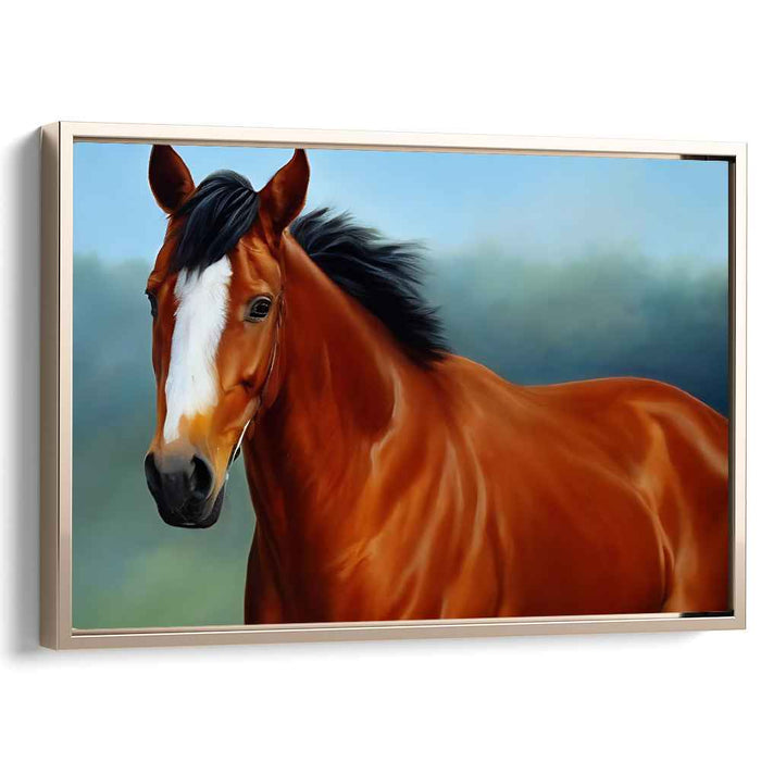 Majestic Equine Beauty: Realistic Chestnut Horse Portrait