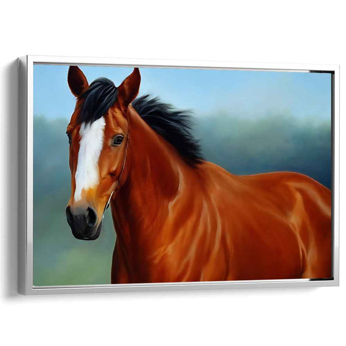 Majestic Equine Beauty: Realistic Chestnut Horse Portrait