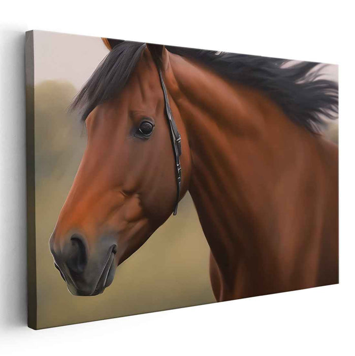 Equine Elegance Unveiled: Hyper-Realistic Chestnut Horse Portrait