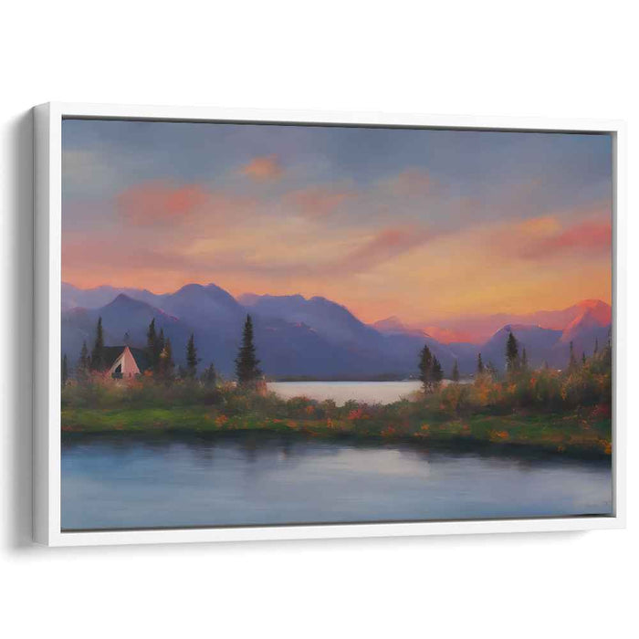 Calm Shore Haven: Serene Lakeside Cabin Landscape