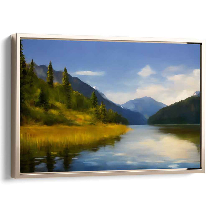 Verdant Peaks: Lush Mountain Landscape Canvas Art