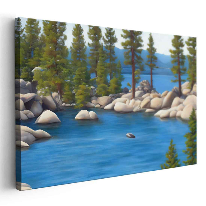 Emerald Vista Cleanse: Pristine Landscape Canvas Art