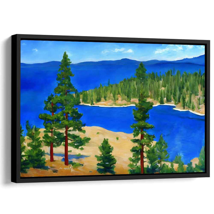 Whispers of Pine Haven: Serene Pine Forest Landscape Canvas Art Print