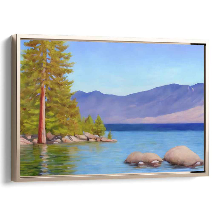 Luminescent Weave: Luminous Landscape Canvas Art