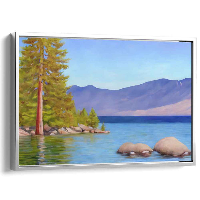 Luminescent Weave: Luminous Landscape Canvas Art