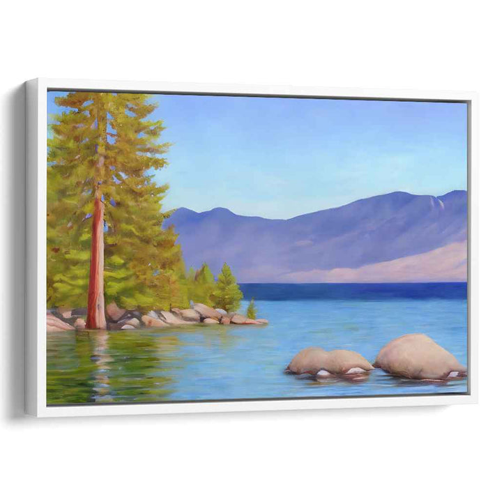 Luminescent Weave: Luminous Landscape Canvas Art