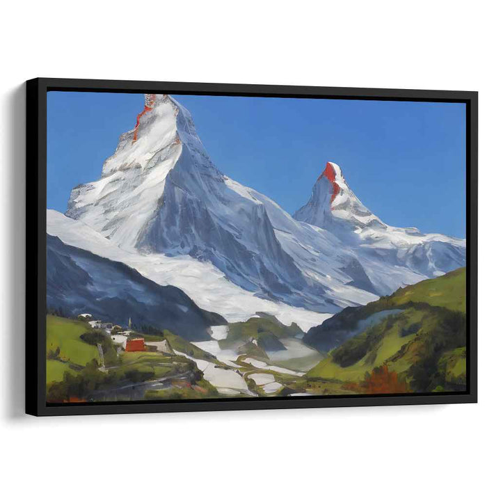 Zen Peak Retreat: Serene Mountain Landscape Canvas Art Print