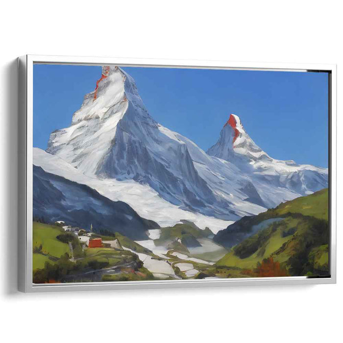 Zen Peak Retreat: Serene Mountain Landscape Canvas Art Print