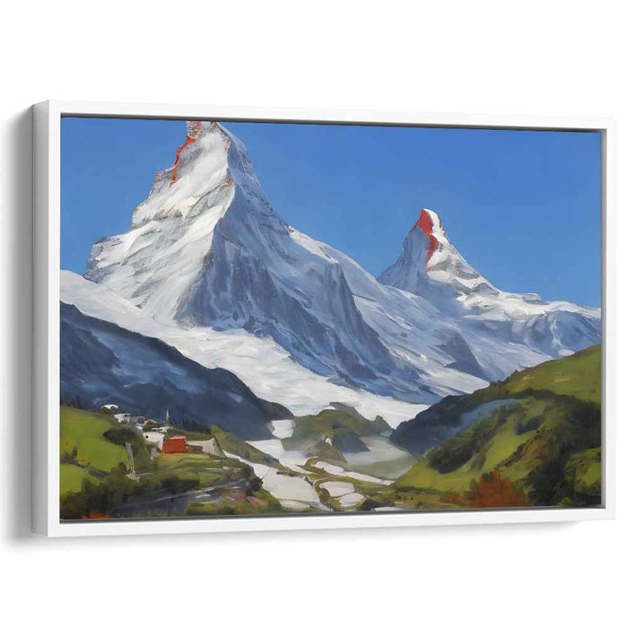 Zen Peak Retreat: Serene Mountain Landscape Canvas Art Print