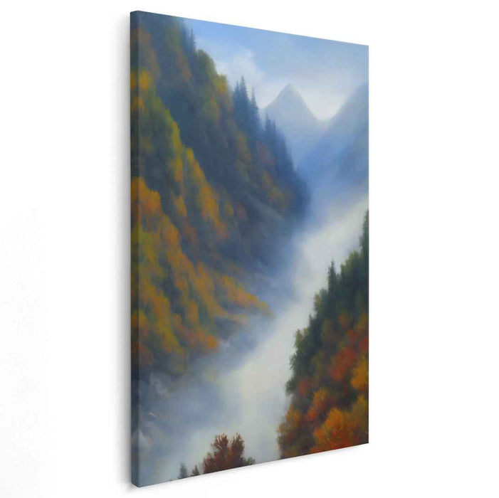 Foliage Tapestry: Autumnal Landscape Canvas Art Print
