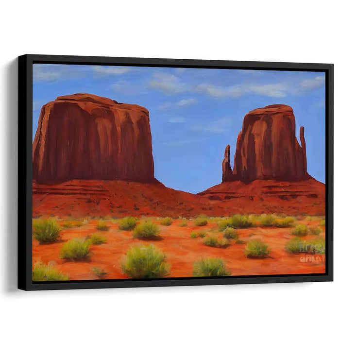 Crimson Ascent: Monumental Red Cliffs Landscape Canvas Art