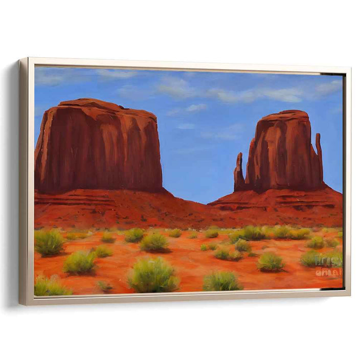 Crimson Ascent: Monumental Red Cliffs Landscape Canvas Art