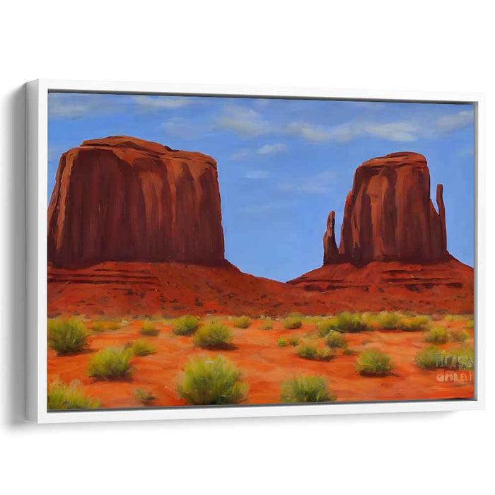 Crimson Ascent: Monumental Red Cliffs Landscape Canvas Art