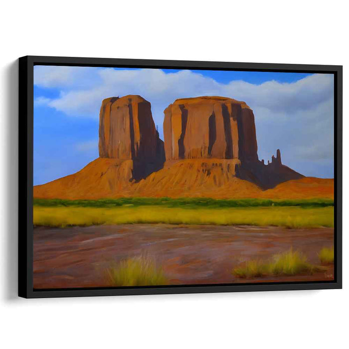 Ethereal Dawn Journey: Monument Valley Canvas Art Print