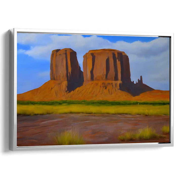 Ethereal Dawn Journey: Monument Valley Canvas Art Print