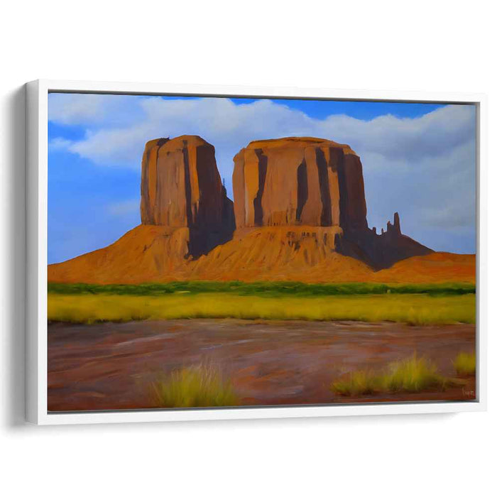 Ethereal Dawn Journey: Monument Valley Canvas Art Print