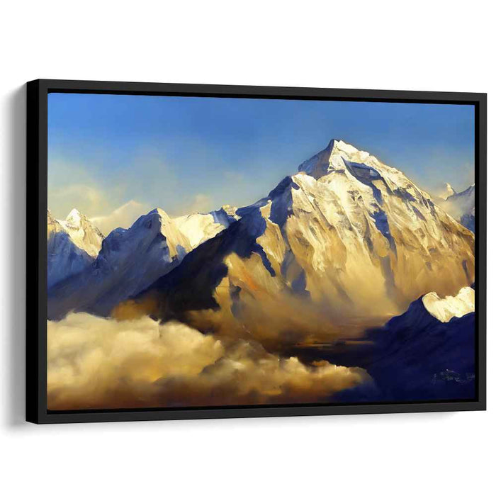 Tranquil Slopes Illusion: Serene Mountain Landscape Canvas Art
