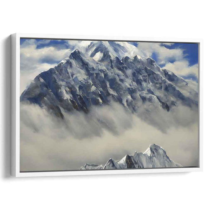 Majestic Summit Silence: Serene Mountain Landscape Canvas Art