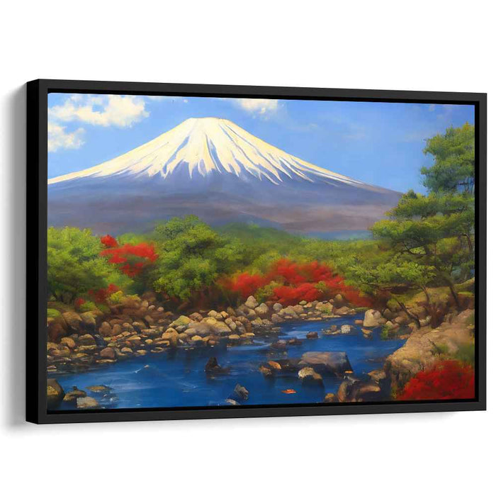Whispers in Rustling Leaves: Serene Landscape Canvas Art with Vibrant Autumn Colors