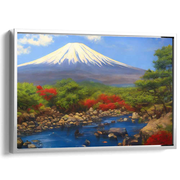 Whispers in Rustling Leaves: Serene Landscape Canvas Art with Vibrant Autumn Colors
