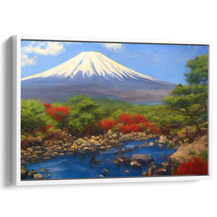 Whispers in Rustling Leaves: Serene Landscape Canvas Art with Vibrant Autumn Colors
