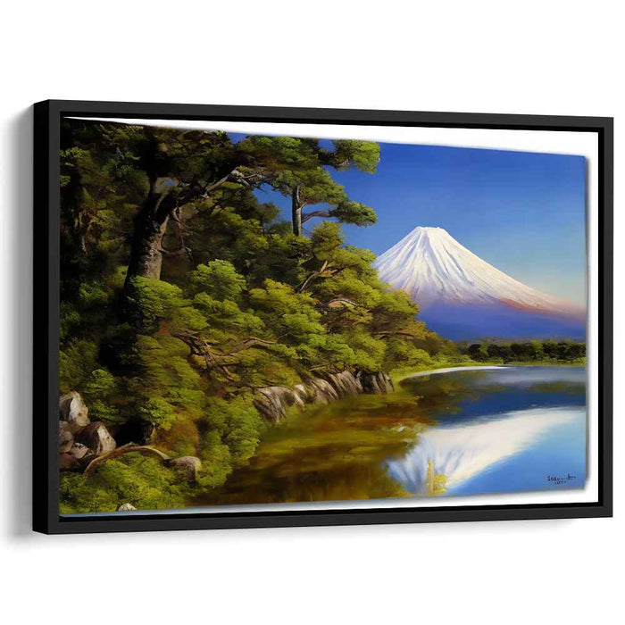 Calm Horizon Escape: A Tranquil Landscape Canvas Art Print