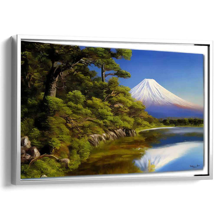 Calm Horizon Escape: A Tranquil Landscape Canvas Art Print