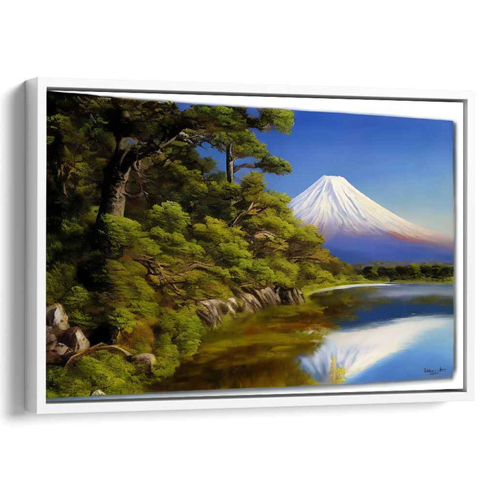 Calm Horizon Escape: A Tranquil Landscape Canvas Art Print