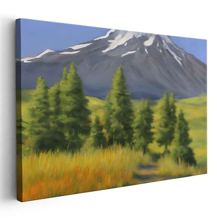 Zen Peaks Serenity: Tranquil Mountain Landscape Canvas Art