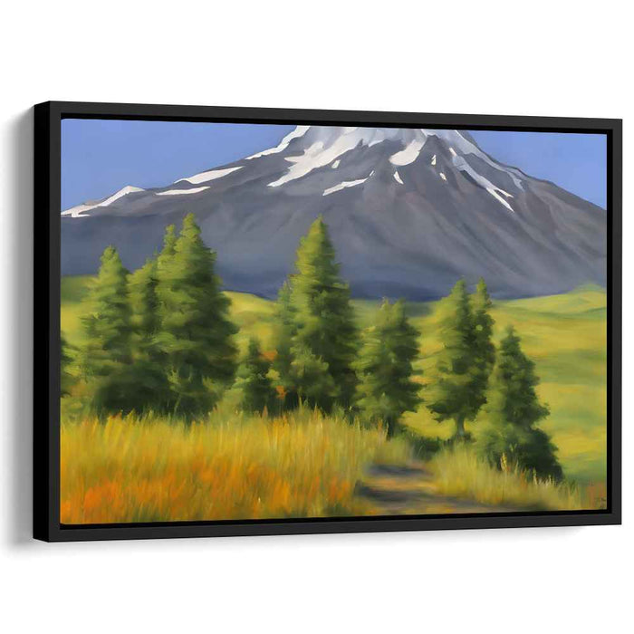 Zen Peaks Serenity: Tranquil Mountain Landscape Canvas Art