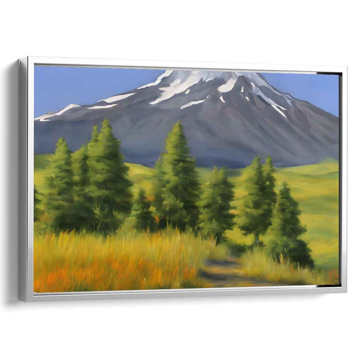Zen Peaks Serenity: Tranquil Mountain Landscape Canvas Art