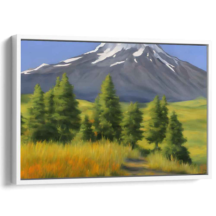 Zen Peaks Serenity: Tranquil Mountain Landscape Canvas Art