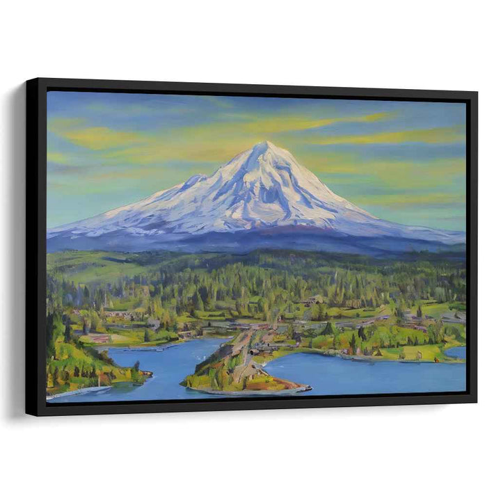 Tranquil Frosty Peaks: Serene Snow-Capped Splendor