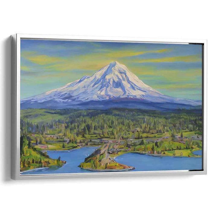 Tranquil Frosty Peaks: Serene Snow-Capped Splendor