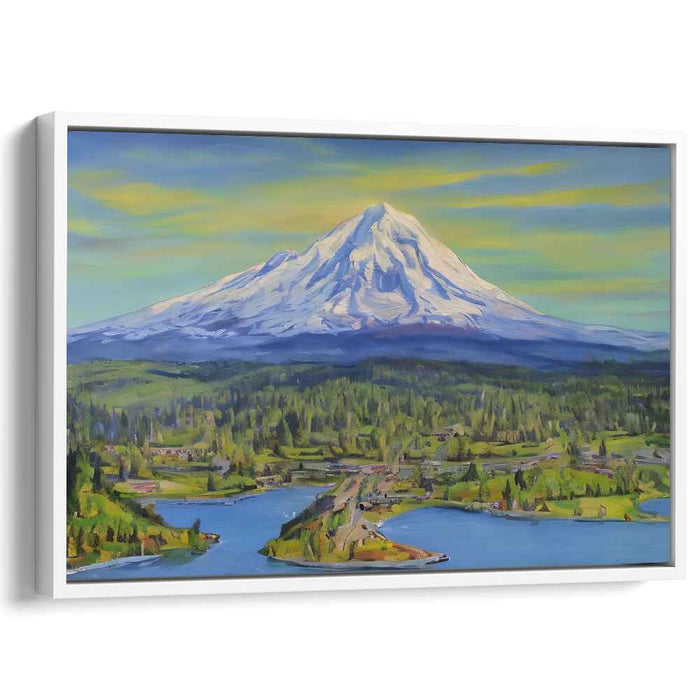 Tranquil Frosty Peaks: Serene Snow-Capped Splendor