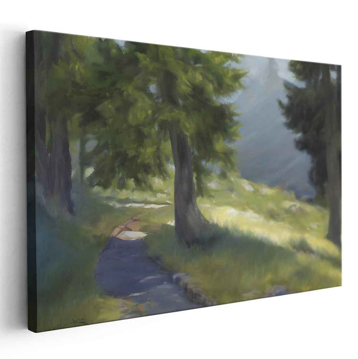 Dawn's Tranquil Glow: Serene Morning Light Canvas Art Print